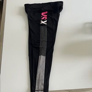 Victoria's Secret Black Leggings with Pink Logo